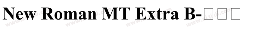 New Roman MT Extra B字体转换
